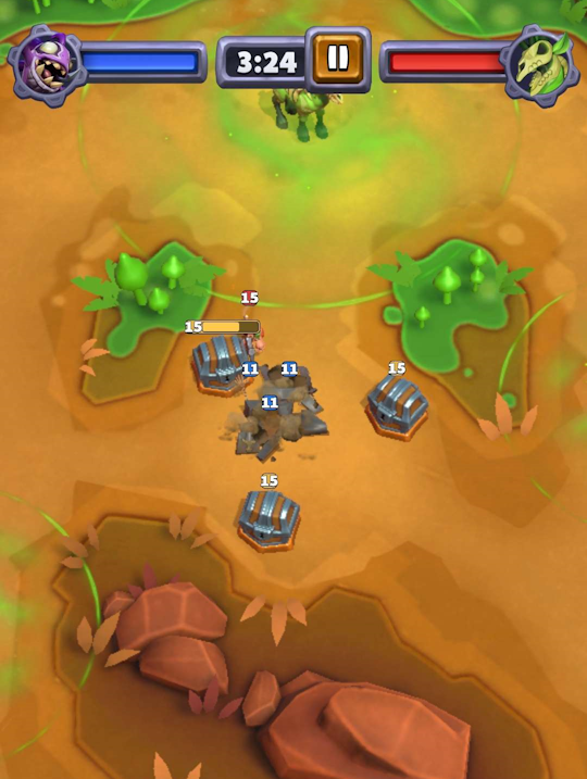 Deploying Skeletons at the location of these chests both denies your opponent the chests and earns you 6 gold