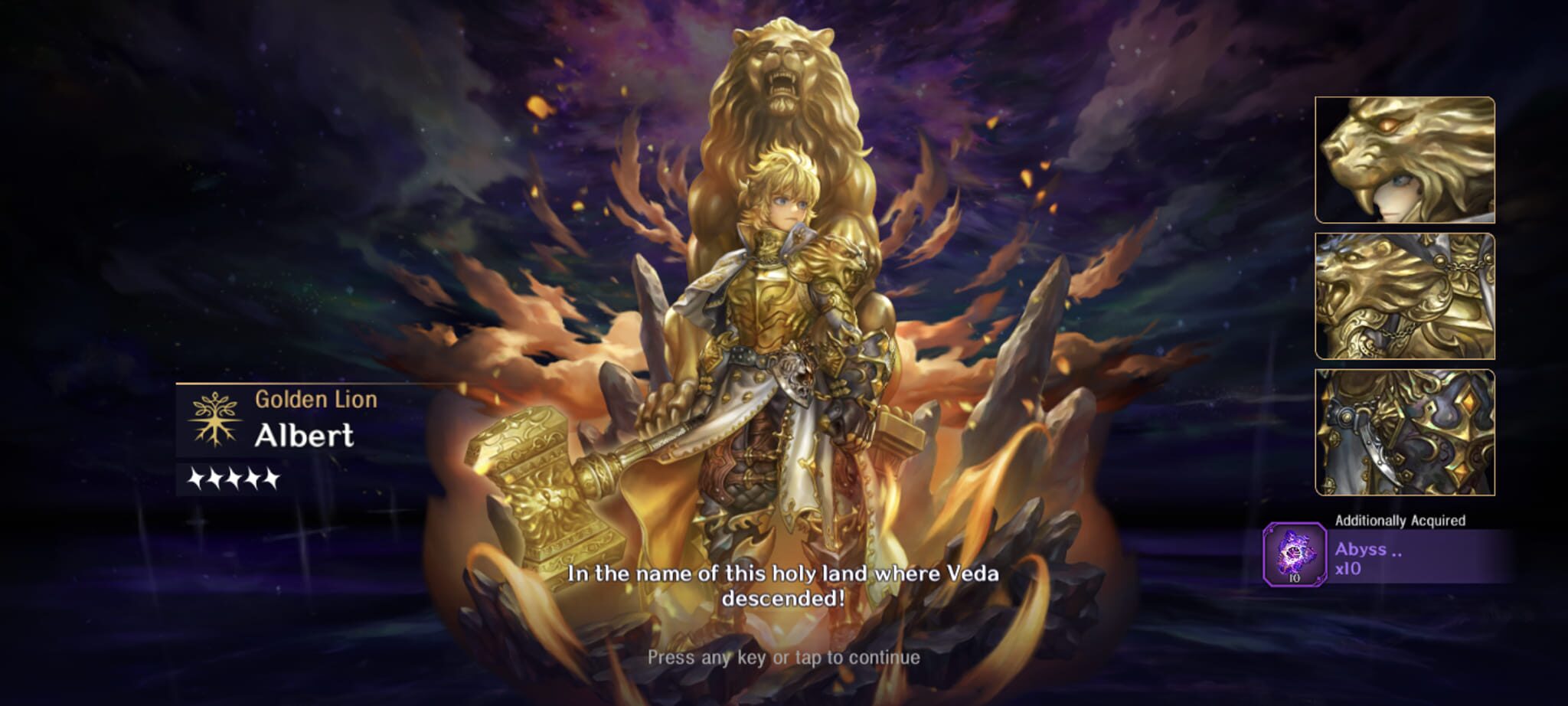 Золотой лев Альберт Ребхардт: Руководство для персонажей ASTRA Knights of Veda # 10